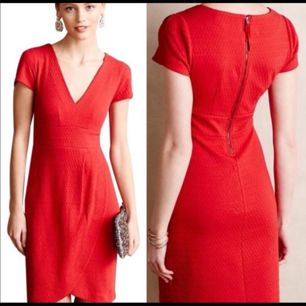 Anthropologie-Maeve size L red dress